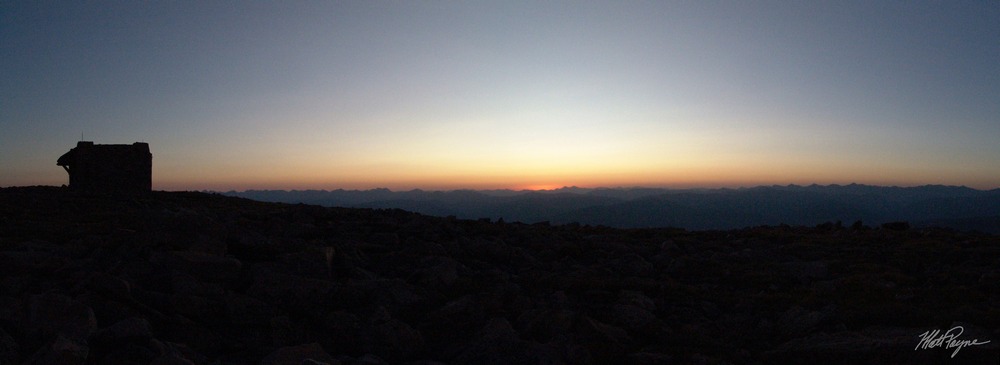 8 Notch Mountain Shelter sunrise pano