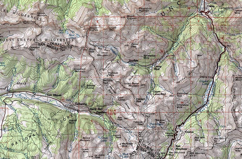 San Juan Mountains Map