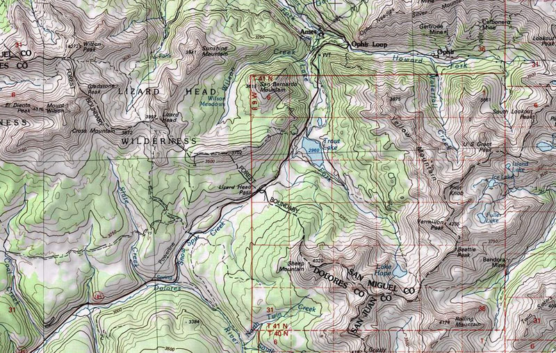 San Juan Mountains Map