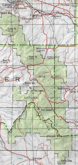 Wet Mountains Map