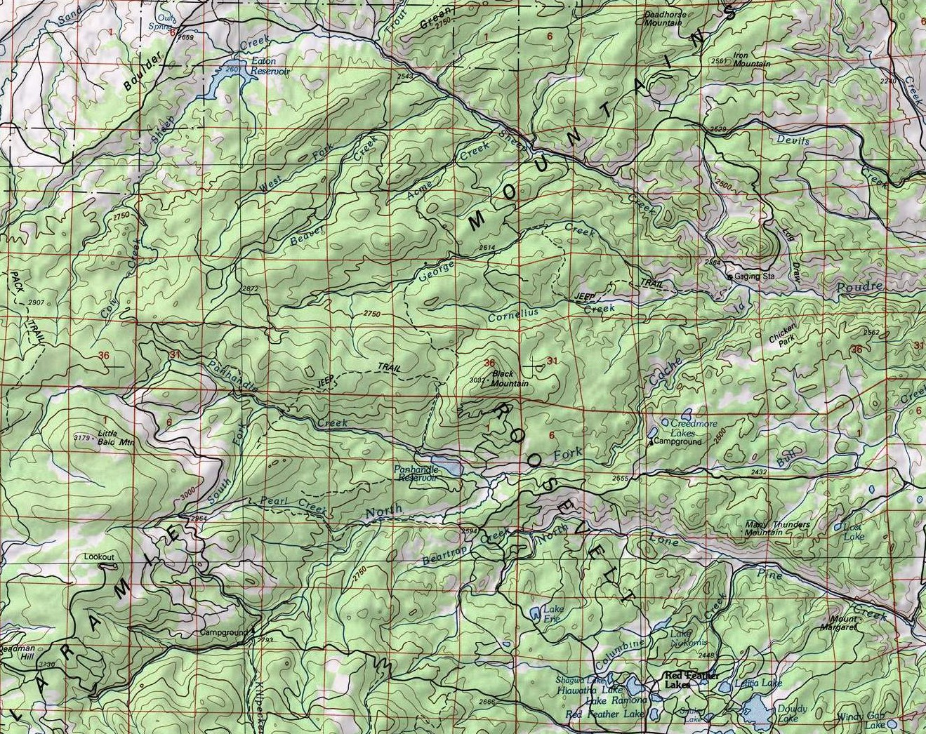 Laramie Mountains Map