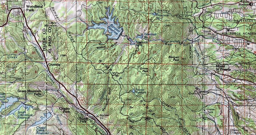 Rampart Range Map