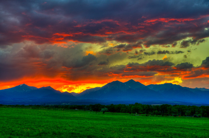 Sunset over Mount Shavano HDR