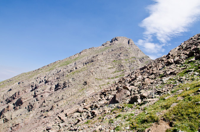 Looking back at Mount Adams