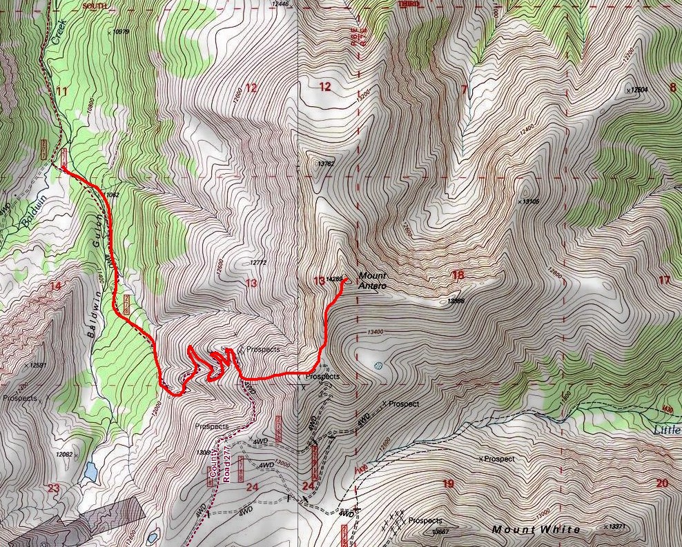 Antero Route Map