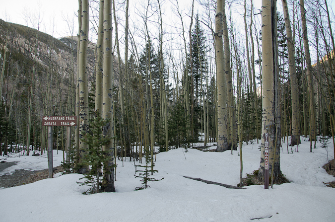 The Trailhead for California Peak in April