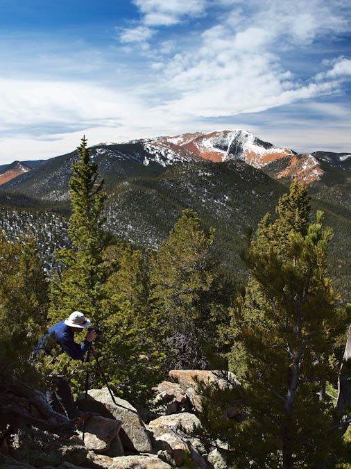 Matt Payne photographing Pikes Peak