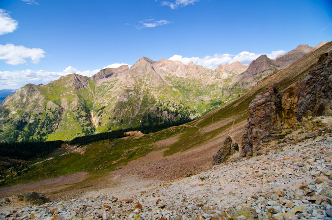 Climbing Columbine Pass