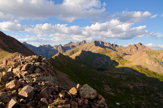 Chicago Basin 14ers from the UN 13,190 - Bullion saddle