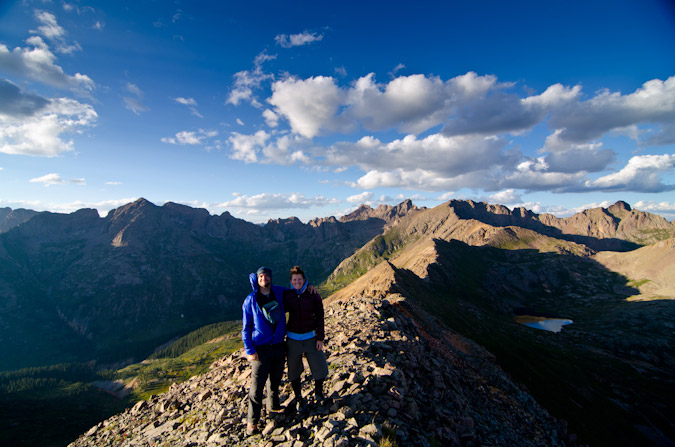 Matt and Sarah looking north at Chicago Basin