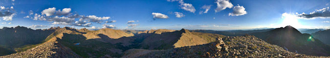 360 panoramic from UN 13,190 looking at Chicago Basin