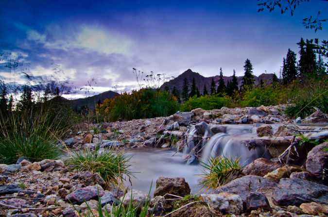 Eolus and Stream at sunset