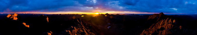 360 panoramic from N. Eolus at sunrise