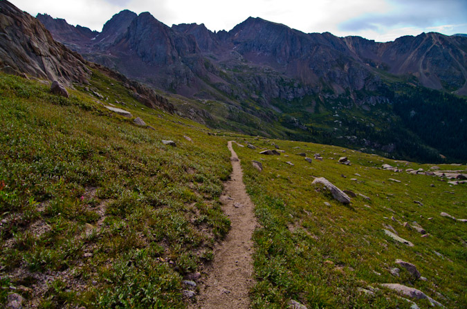 Trail coming down Eolus