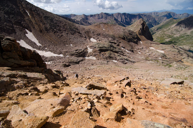 Scree on Sunlight Peak