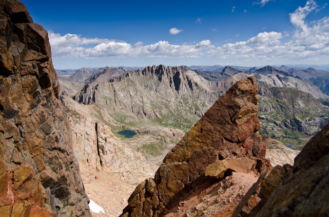 Jagged Peak from Sunlight Peak - Sunlight Spire saddle