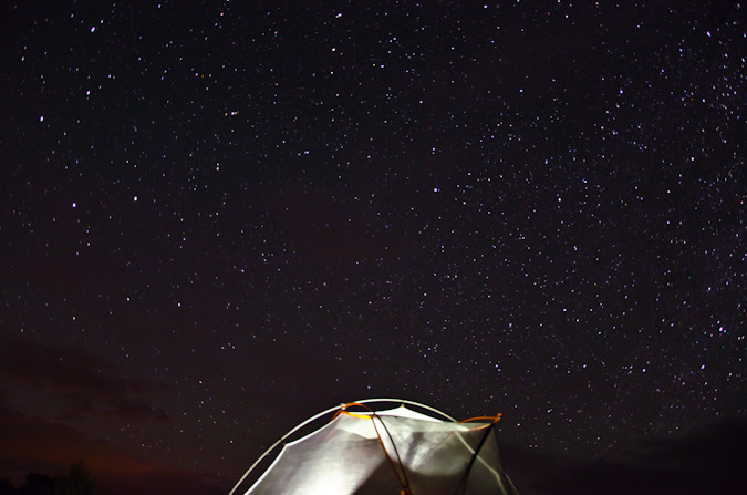 Light Painting a Tent