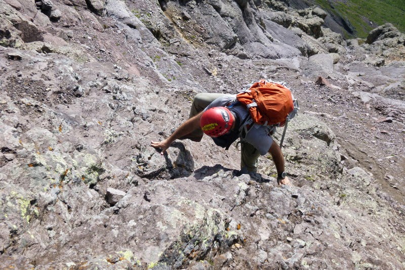 Matt climbing on class 4