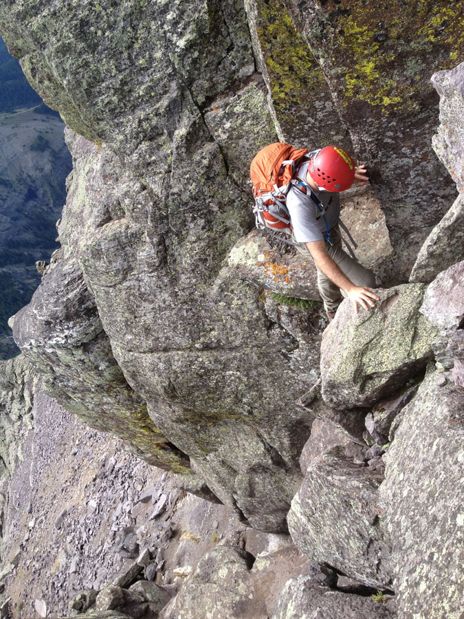 Dallas Peak 1st crux from above