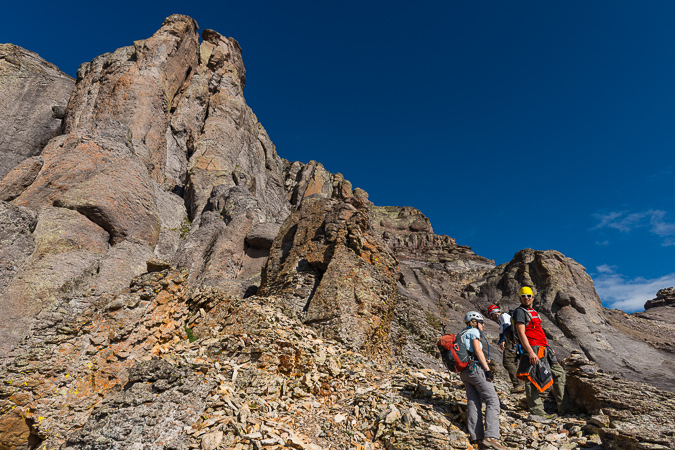 Loose dirt up Dallas Peak