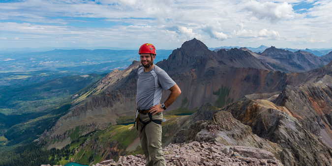 Matt Payne on top of Dallas Peak