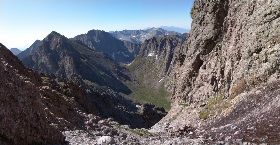 Looking Down the West Gulley of Crestone Needle