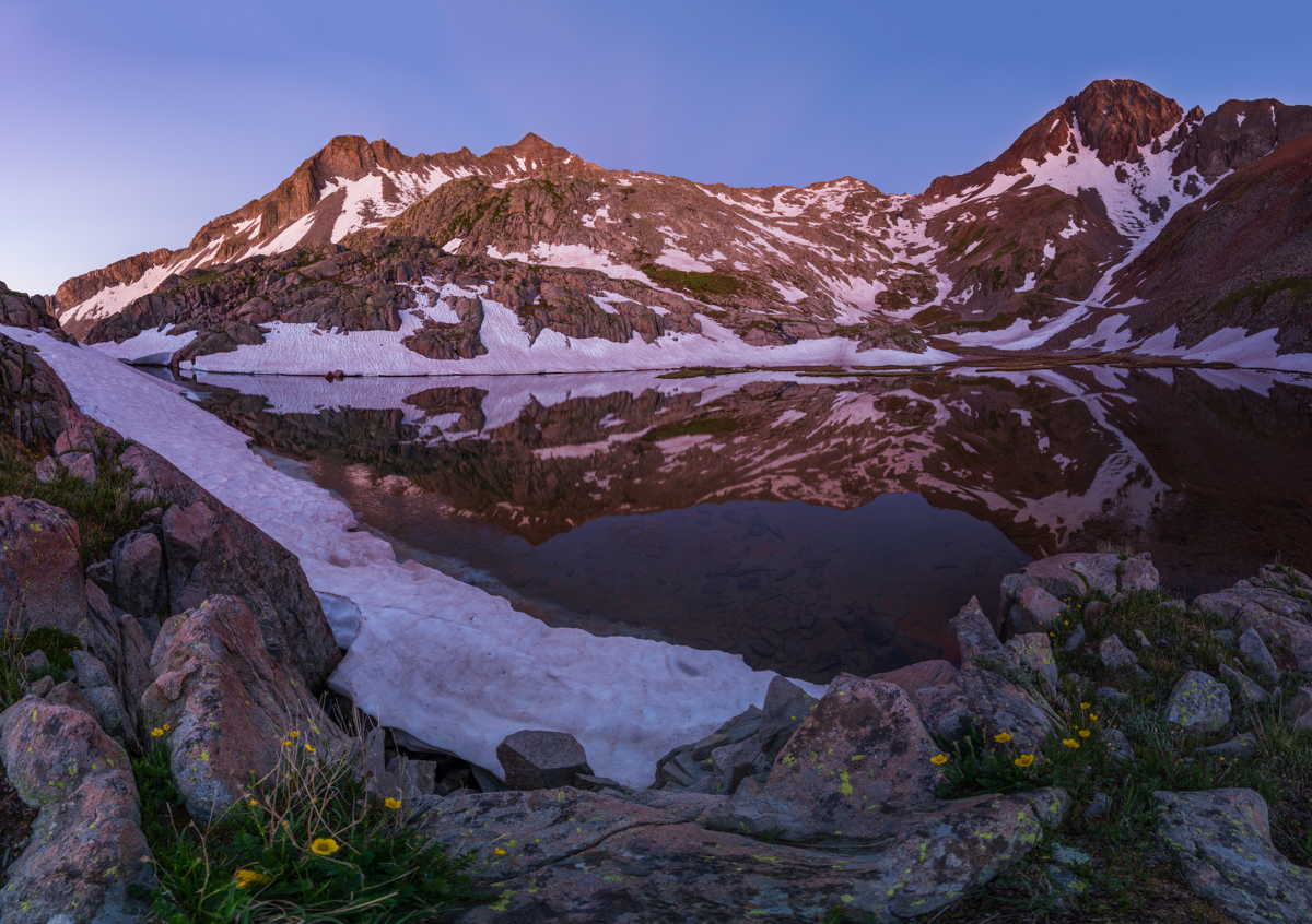 Gladstone and Wilson Peak panorama at sunrise