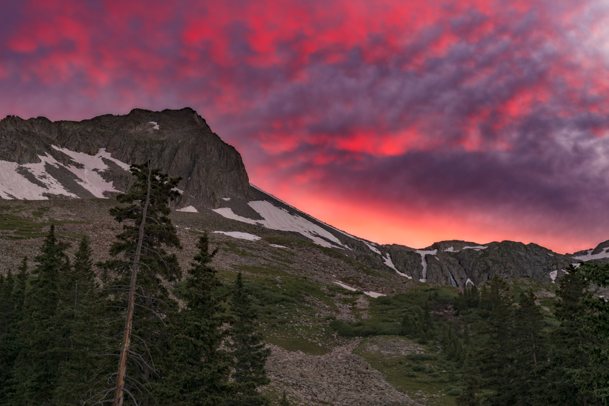 Awesome sunset Bilk Basin Telluride