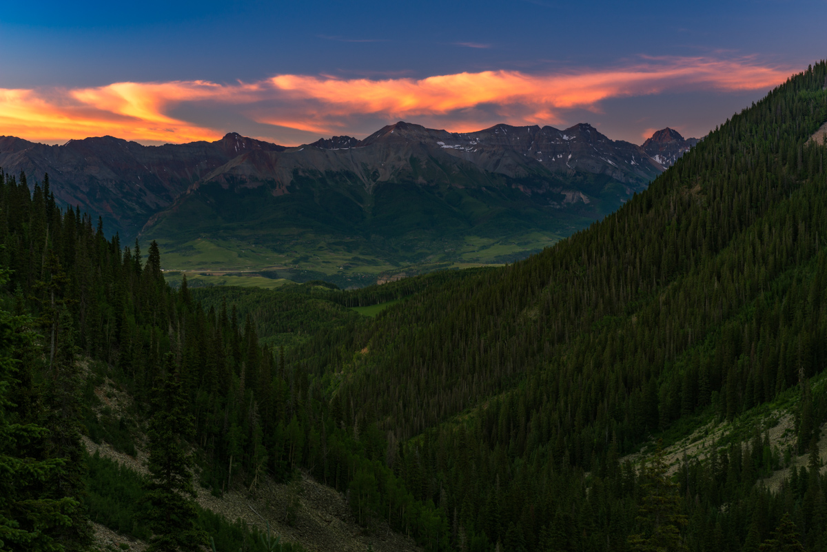 Sunset over Telluride