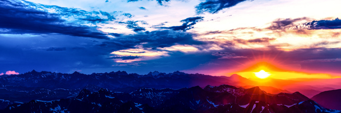 Colorado Flag sunset