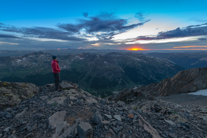 Matt Payne self portrait looking into the sunset