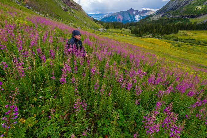 Ice Lake Basin Wildflowers Self-Portrait