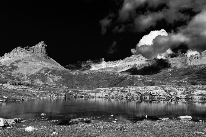 Ice Lake Basin Black and White