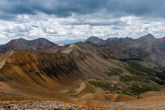 View from the saddle of Vermillion and Fuller