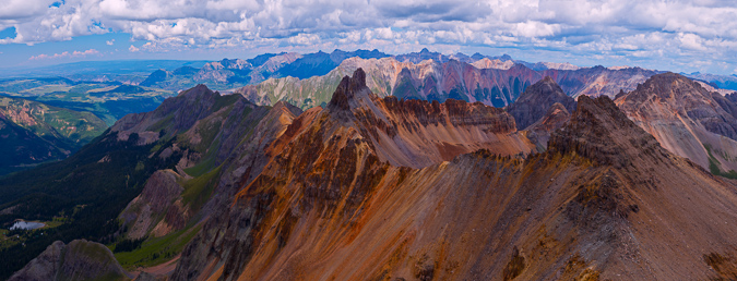 Vermillion Peak Summit Pano