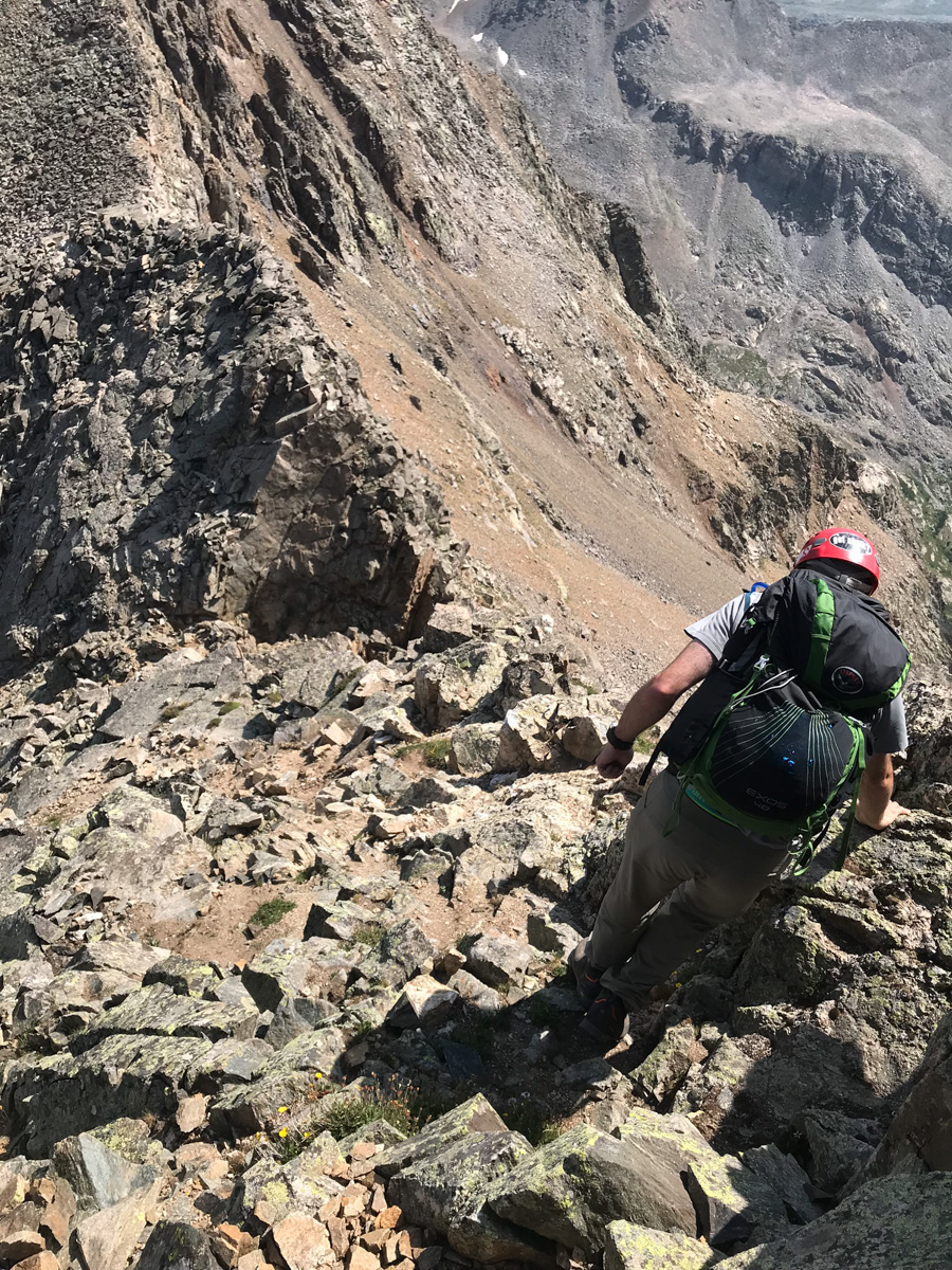 Downclimbing Ice Mountan