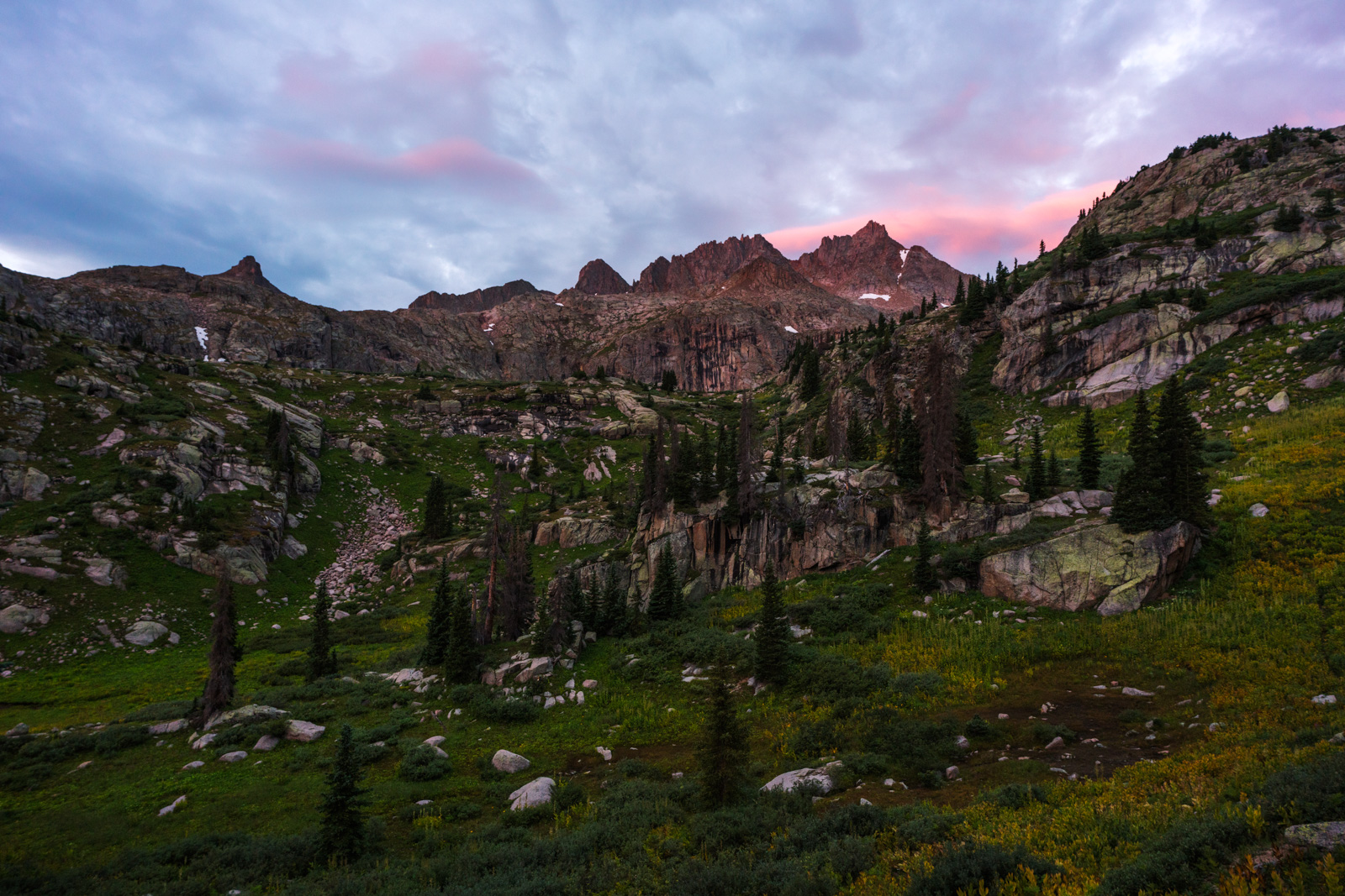 Sunlight Peak at sunrise