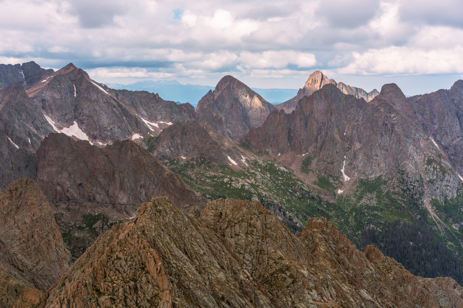 Pigeon Peak in sunlight