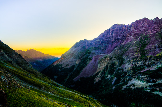 Maroon Creek valley at sunrise