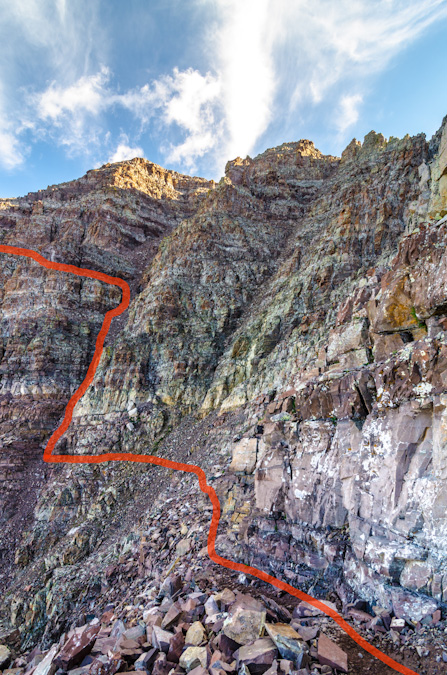 Gully choice on Maroon Peak