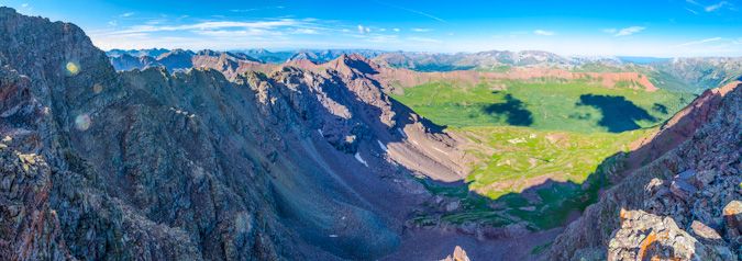 The rugged terrain of the Elk Mountains