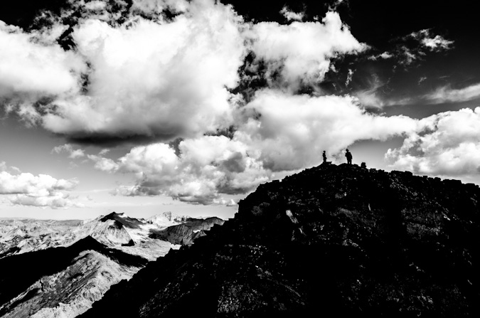 Sarah and our new friend on Maroon Peak