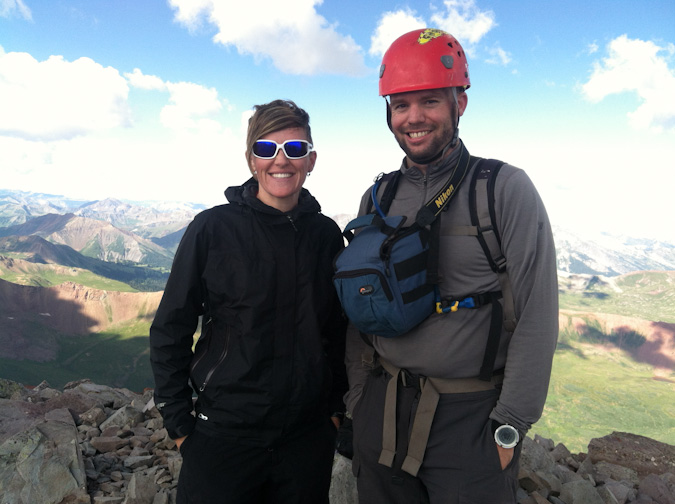 Matt and Sarah on Maroon Peak