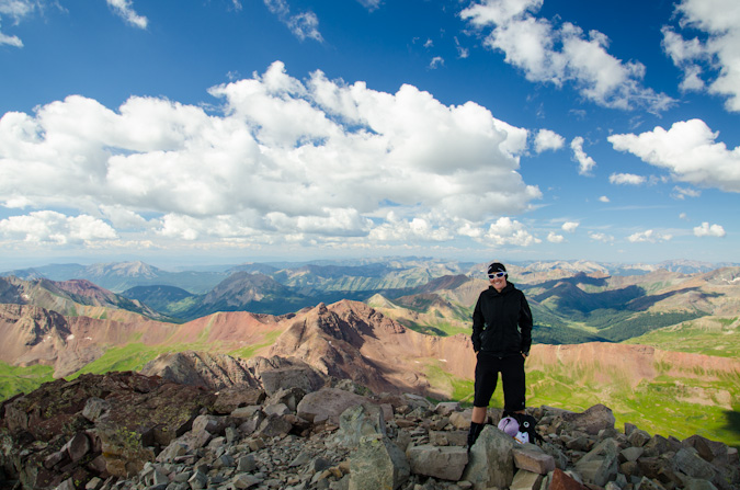 Sarah on Maroon Peak