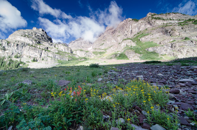 Heading up the Maroon Peak trail