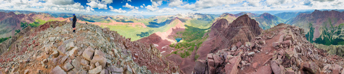 360 panoramic from Maroon Peak