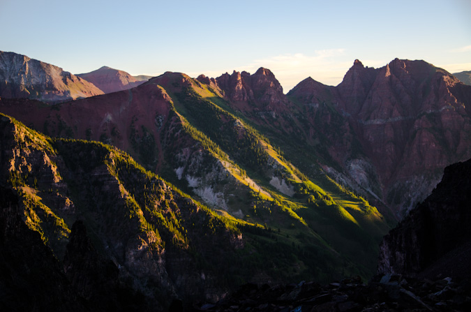 Maroon Creek valley at sunrise