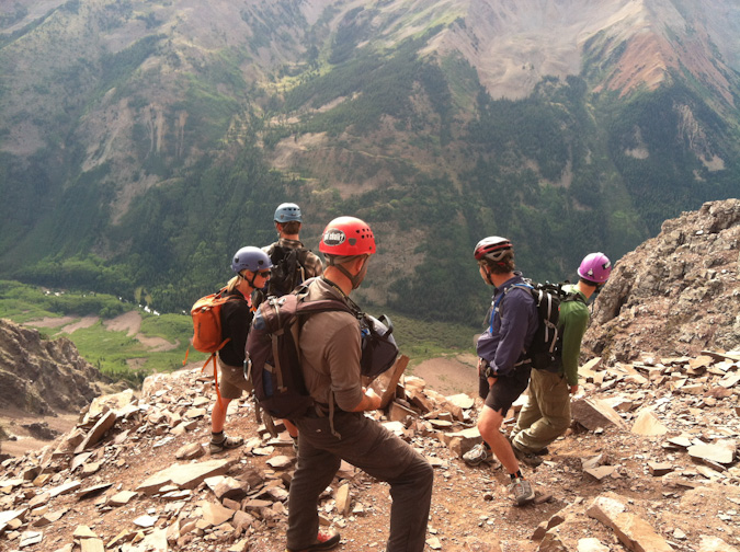 Decision time - which move on Pyramid Peak