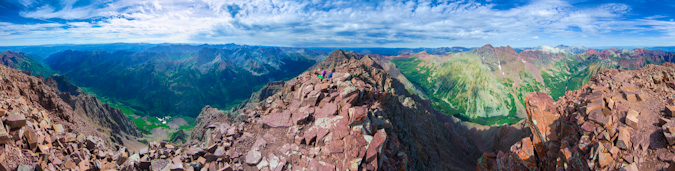 Maroon Bells as seen from Pyramid Peak