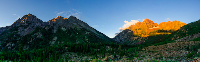 Maroon Bells at sunrise